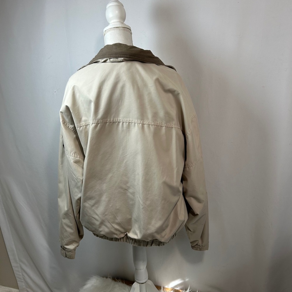 Vintage Windor Made Angola LNG Jacket Mens Full Zip Windbreaker Beige‎ - Picture 6 of 9